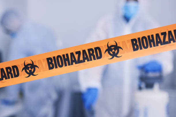 Professional Biohazard Cleanup technician working in Bat Cave, NC